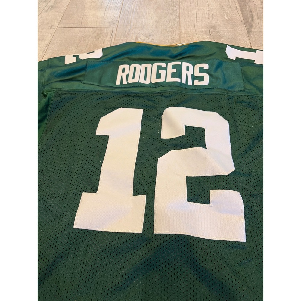 Reebok NFL Green Bay Packers Aaron Rodgers 12 Jersey Mens 54 Green